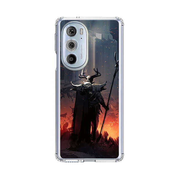 Dark Fantasy Warrior with Horned Helmet Motorola Edge Plus (2022) Case