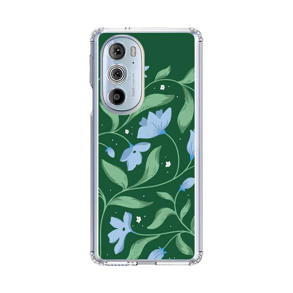 Delicate Blue Floral Illustration Motorola Edge Plus (2022) Case