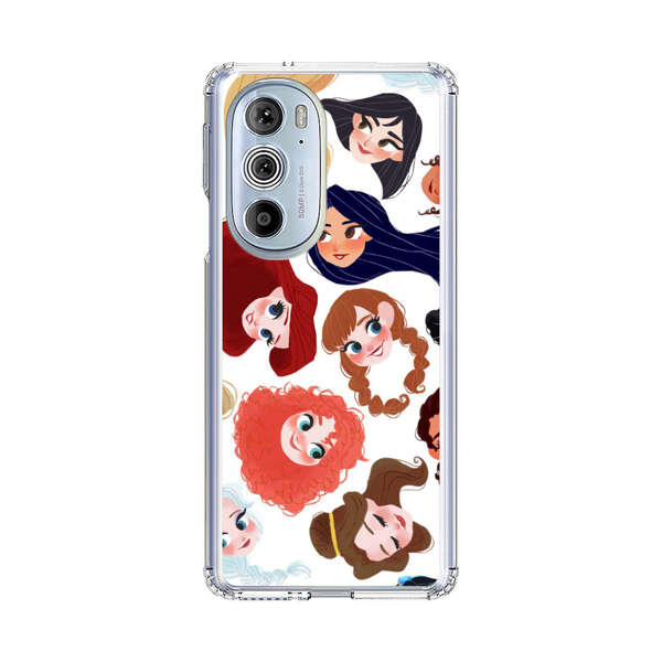 Diverse Animated Girl Faces Motorola Edge Plus (2022) Case