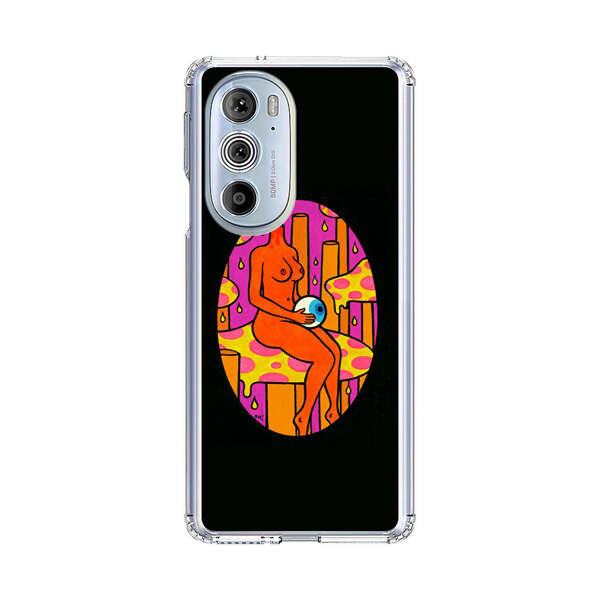 Faceless Nude Figure Holding Sphere Abstract Art Motorola Edge Plus (2022) Case