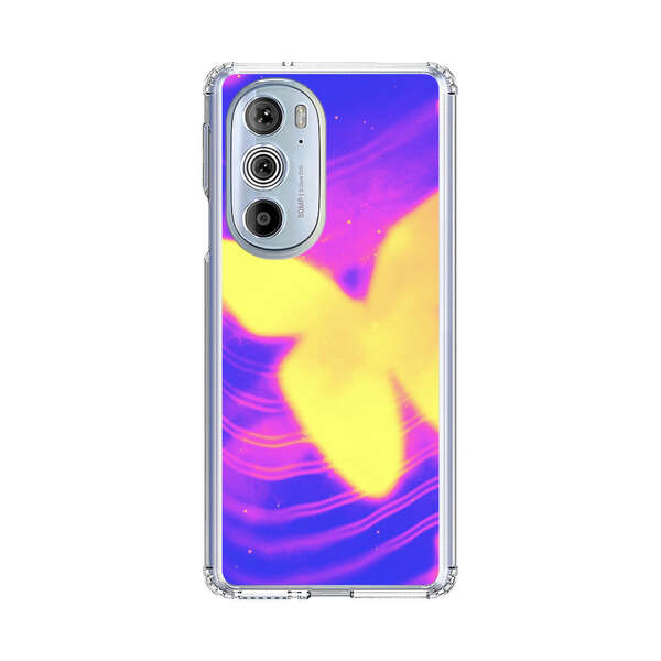 Glowing Purple and Yellow Butterflies Motorola Edge Plus (2022) Case