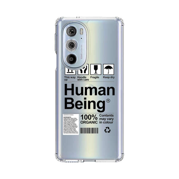 Human Being Fragile Label Design Motorola Edge Plus (2022) Case