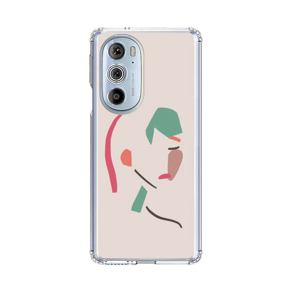 Minimalist Abstract Line Art Woman Face Motorola Edge Plus (2022) Case