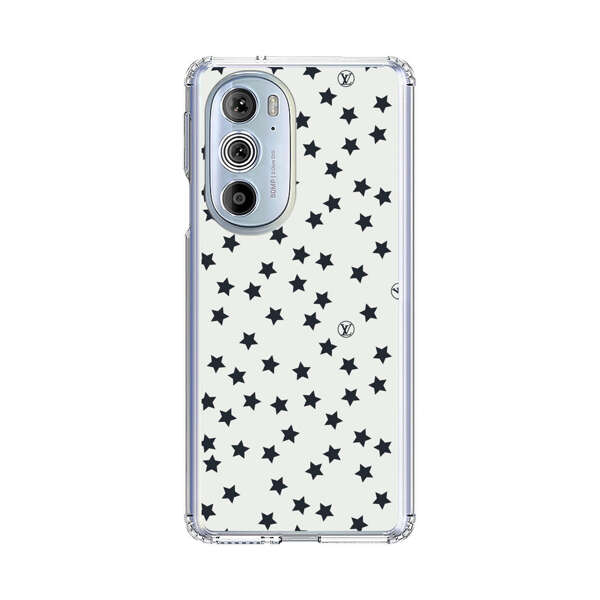 Minimalist Black Stars Pattern Motorola Edge Plus (2022) Case