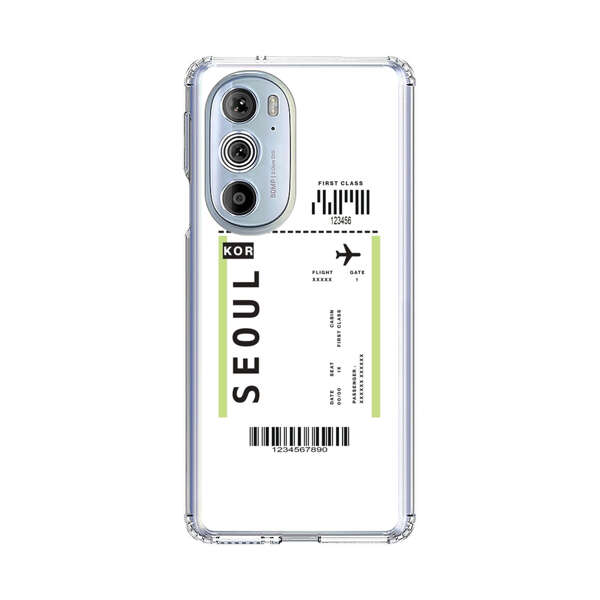 Minimalist Seoul Boarding Pass Motorola Edge Plus (2022) Case