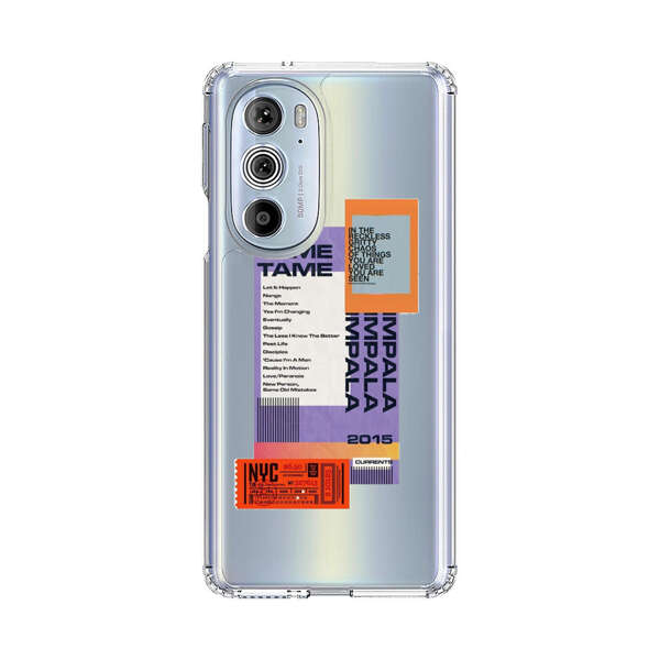 Modern Graphic Collage with Typography and Ticket Elements Motorola Edge Plus (2022) Case