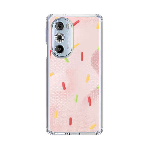 Pastel Pink Sprinkles Pattern Motorola Edge Plus (2022) Case