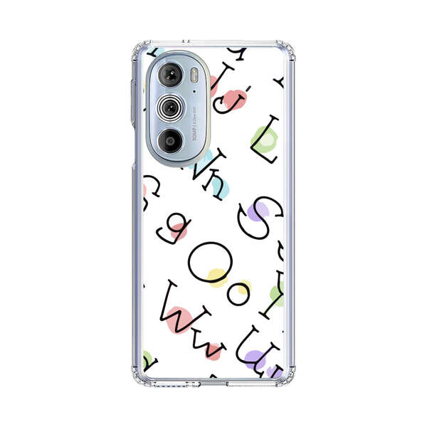 Playful Alphabet Pattern with Colorful Letters Motorola Edge Plus (2022) Case