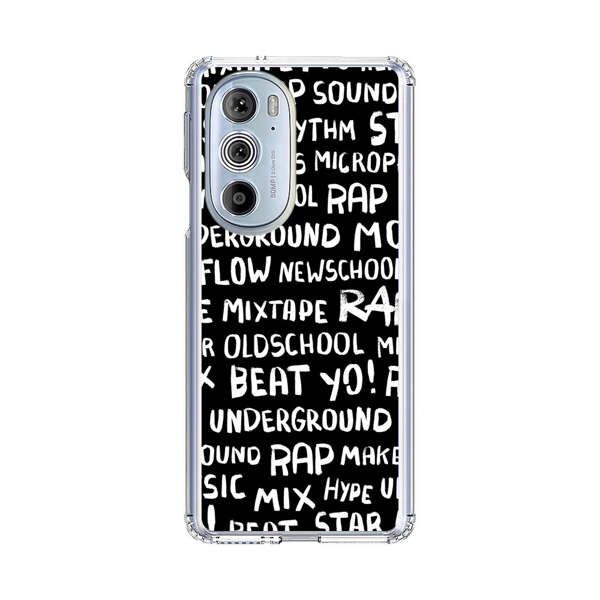 Rap Hip Hop Words Collage Motorola Edge Plus (2022) Case