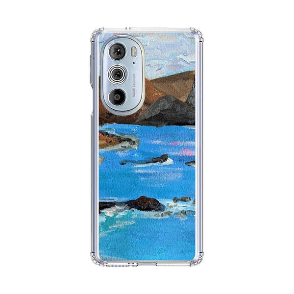 Rocky Coastline Ocean Painting Motorola Edge Plus (2022) Case