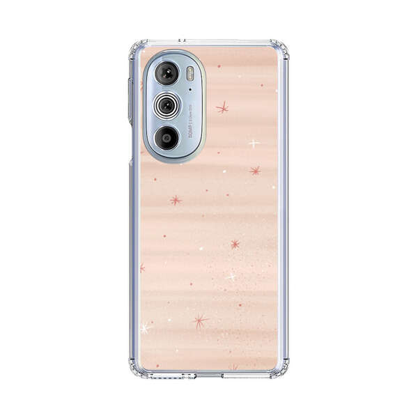 Soft Pink Background with Delicate Stars Motorola Edge Plus (2022) Case