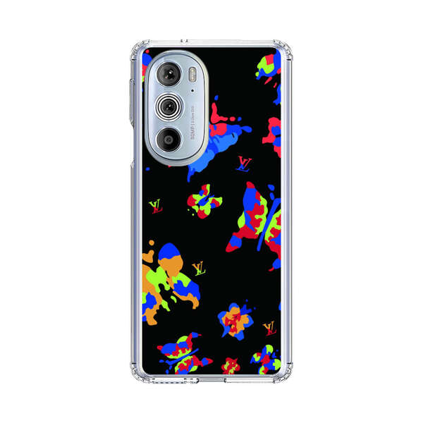 Vibrant Abstract Butterflies and Floral Splashes Motorola Edge Plus (2022) Case
