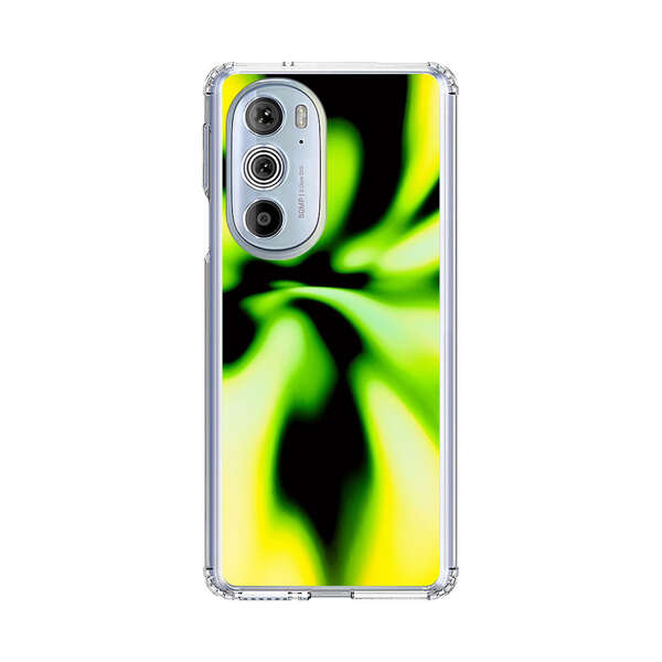 Vibrant Abstract Green and Yellow Swirl Motorola Edge Plus (2022) Case