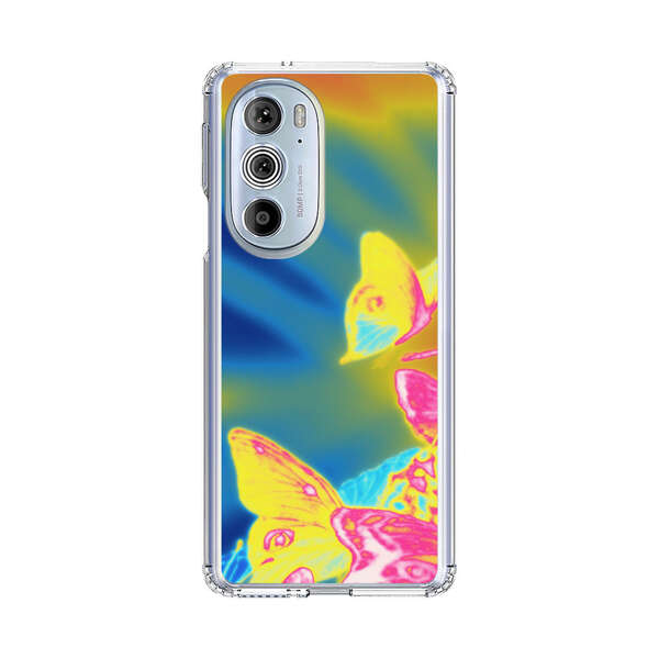 Vibrant Colorful Neon Butterflies Abstract Motorola Edge Plus (2022) Case