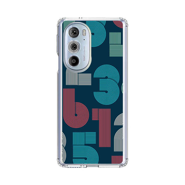Vibrant Seamless Pattern of Colorful Stylized Numbers Motorola Edge Plus (2022) Case