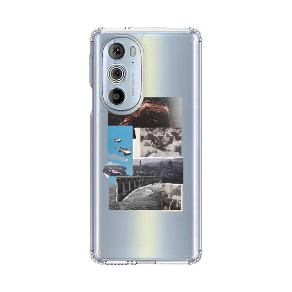 Vintage Collage with Aviation, Bridge, and Cityscape Motorola Edge Plus (2022) Case