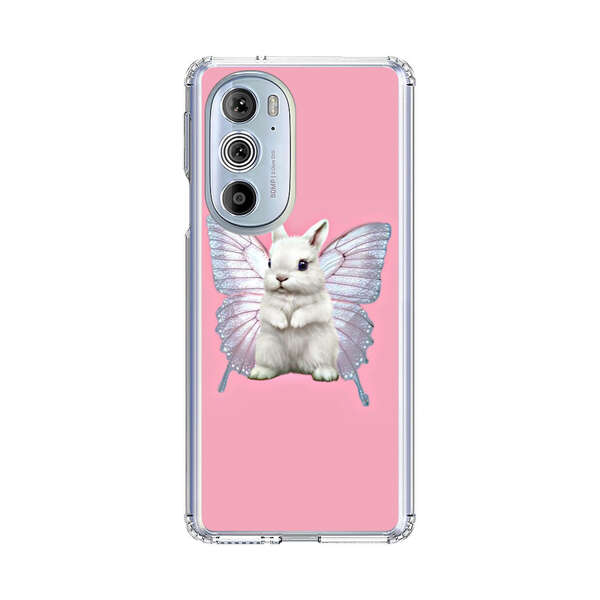 White Bunny with Butterfly Wings Motorola Edge Plus (2022) Case