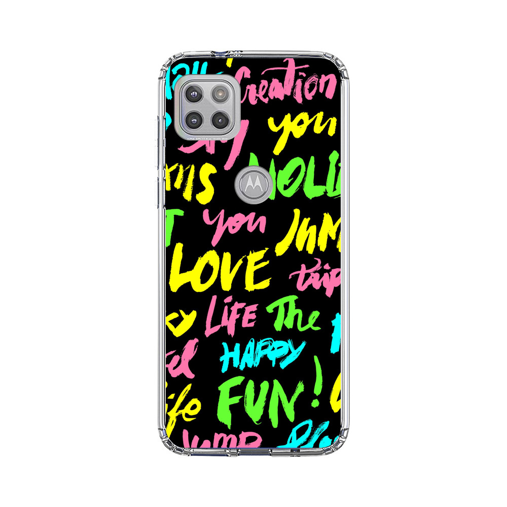 Colorful Positive Motivational Words Pattern Motorola Moto G 5G (2020) Case