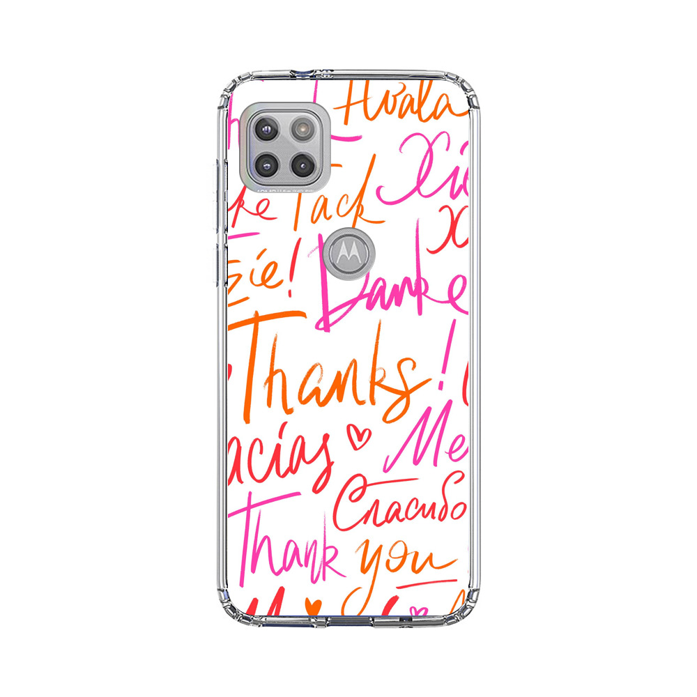 Colorful Thank You Multilingual Pattern Motorola Moto G 5G (2020) Case