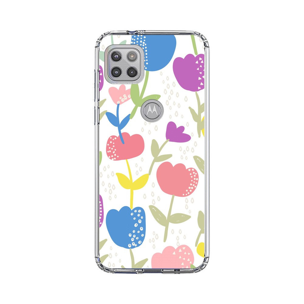 Colorful Tulip Floral Pattern Motorola Moto G 5G (2020) Case