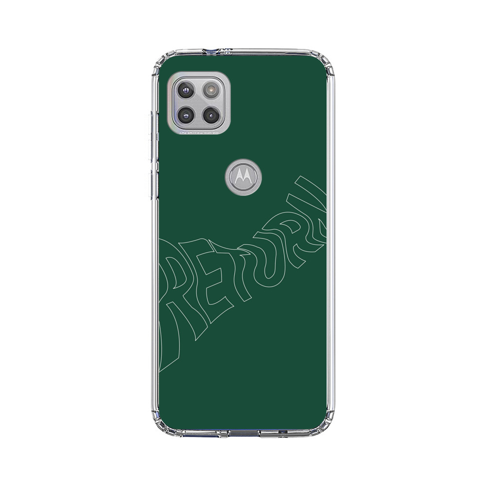 Minimalist Green Wavy Return Text Motorola Moto G 5G (2020) Case
