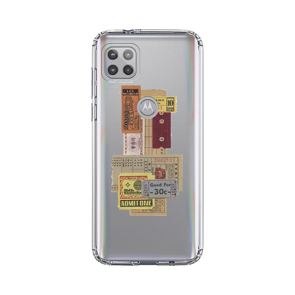 Vintage Admission and Raffle Tickets Collage Motorola Moto G 5G (2020) Case