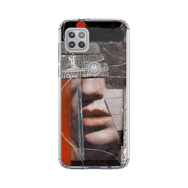 Abstract Collage Close Up Face Motorola Moto G 5G (2020) Case