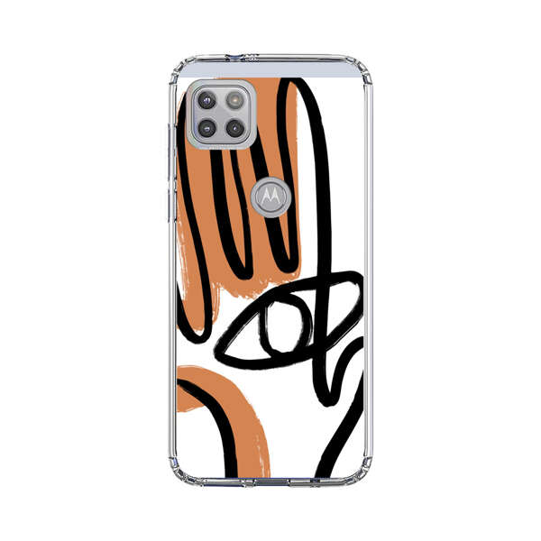 Abstract Minimalist Hand with Eye Motorola Moto G 5G (2020) Case