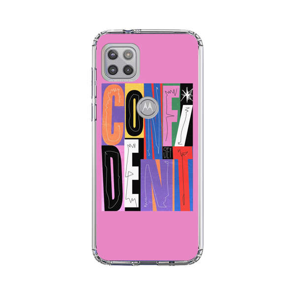 Confident Bold Colorful Typography Motorola Moto G 5G (2020) Case
