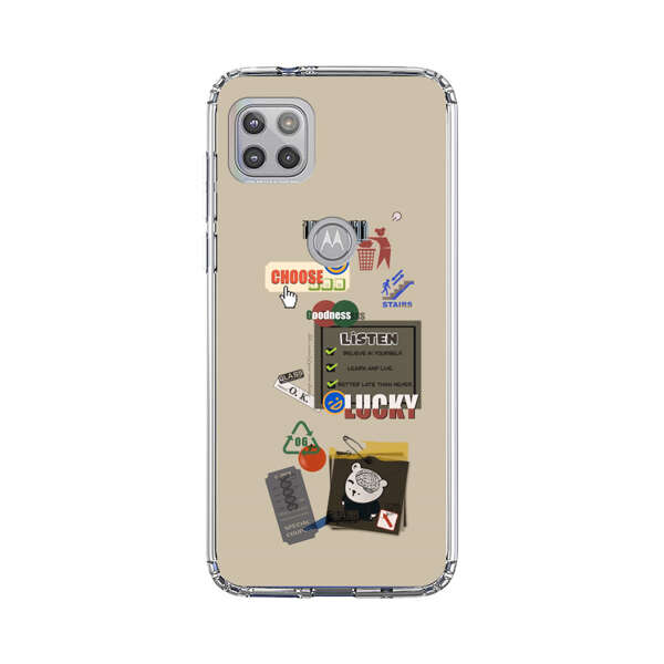 Creative Collage of Motivational Elements Motorola Moto G 5G (2020) Case