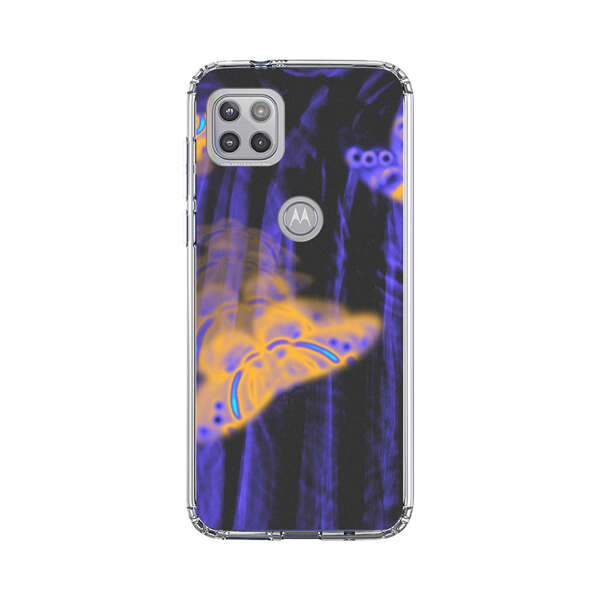 Neon Glowing Butterflies Motorola Moto G 5G (2020) Case