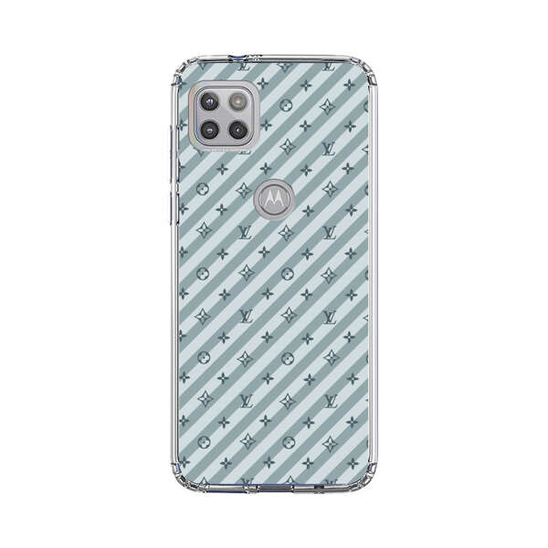 Stylish Blue Diagonal Striped Luxury Logo Pattern Motorola Moto G 5G (2020) Case