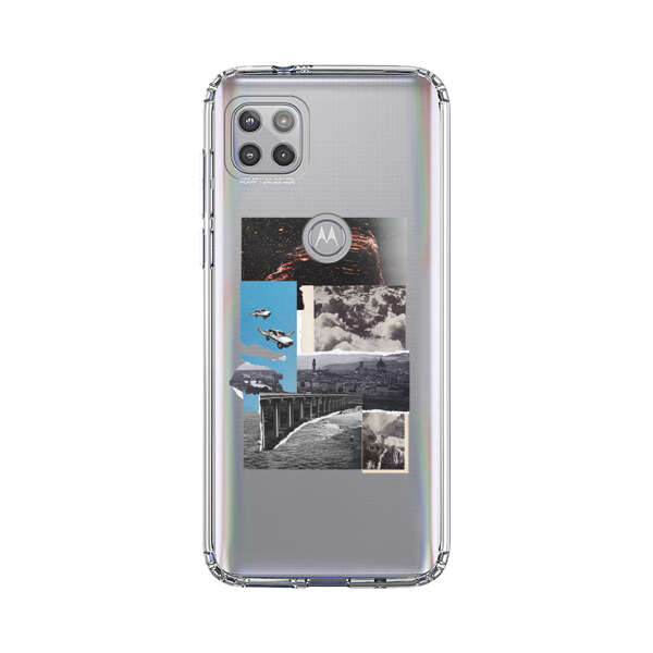 Vintage Collage with Aviation, Bridge, and Cityscape Motorola Moto G 5G (2020) Case