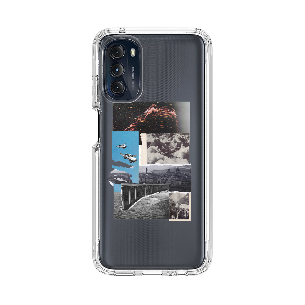 Vintage Collage with Aviation, Bridge, and Cityscape Motorola Moto G 5G (2022) Case