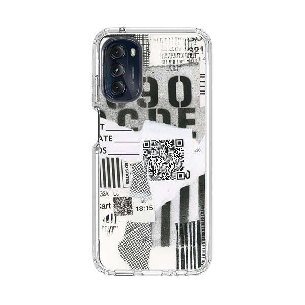 Abstract Collage Torn Paper Barcodes Motorola Moto G 5G (2022) Case