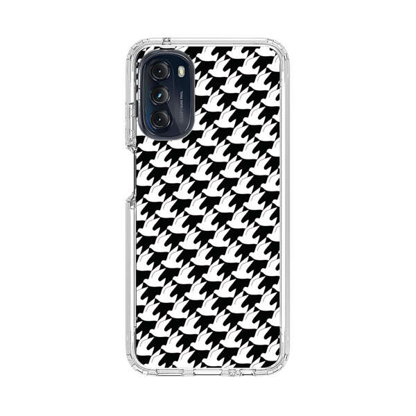 Classic Black and White Houndstooth Pattern Motorola Moto G 5G (2022) Case