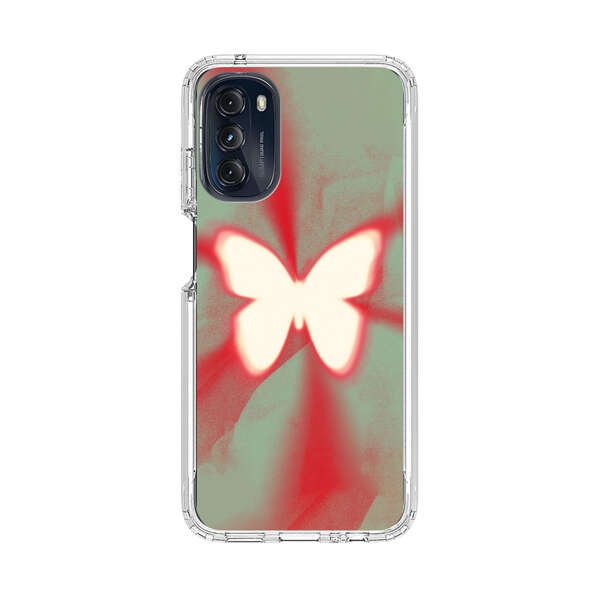 Glowing White Butterfly Abstract Radiant Design Motorola Moto G 5G (2022) Case
