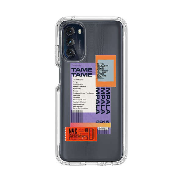 Modern Graphic Collage with Typography and Ticket Elements Motorola Moto G 5G (2022) Case