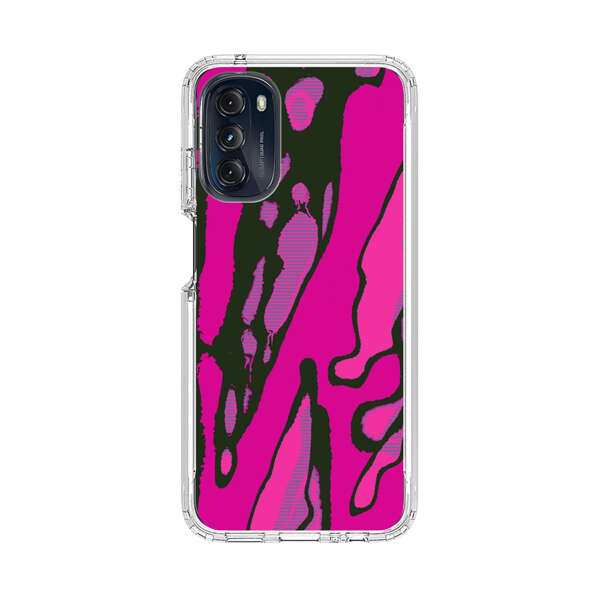 Vibrant Abstract Magenta Black Pattern Motorola Moto G 5G (2022) Case