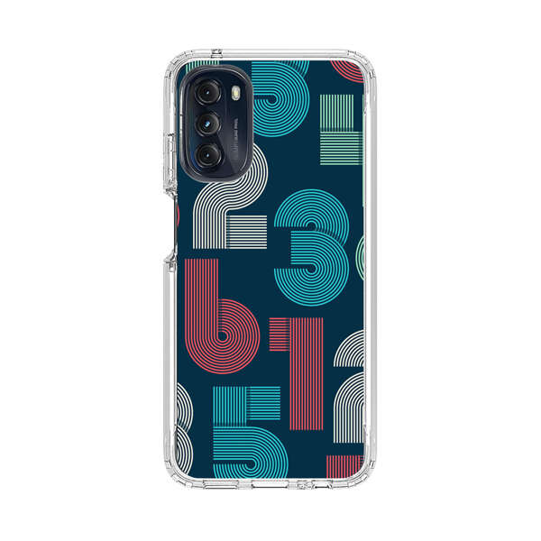 Vibrant Seamless Pattern of Colorful Stylized Numbers Motorola Moto G 5G (2022) Case