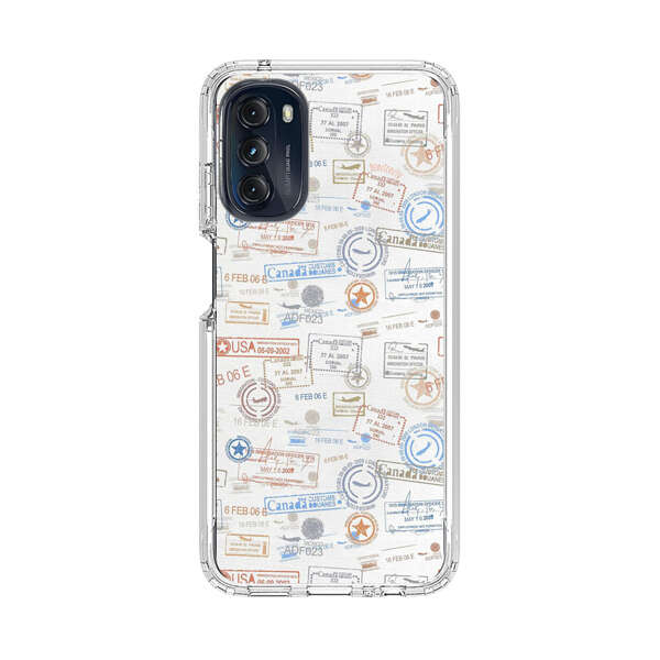 Vintage Passport Stamps Pattern Motorola Moto G 5G (2022) Case