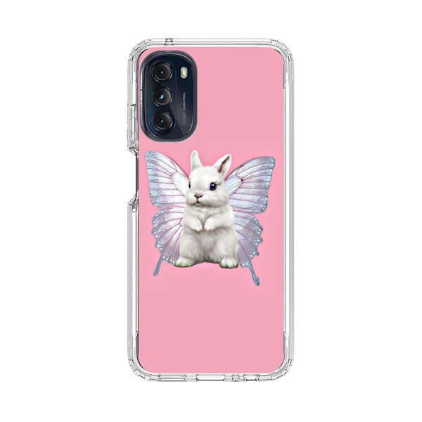 White Bunny with Butterfly Wings Motorola Moto G 5G (2022) Case
