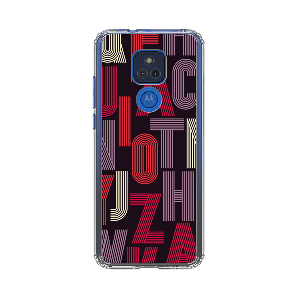Abstract Letters Pattern Motorola Moto G Play (2021) Case