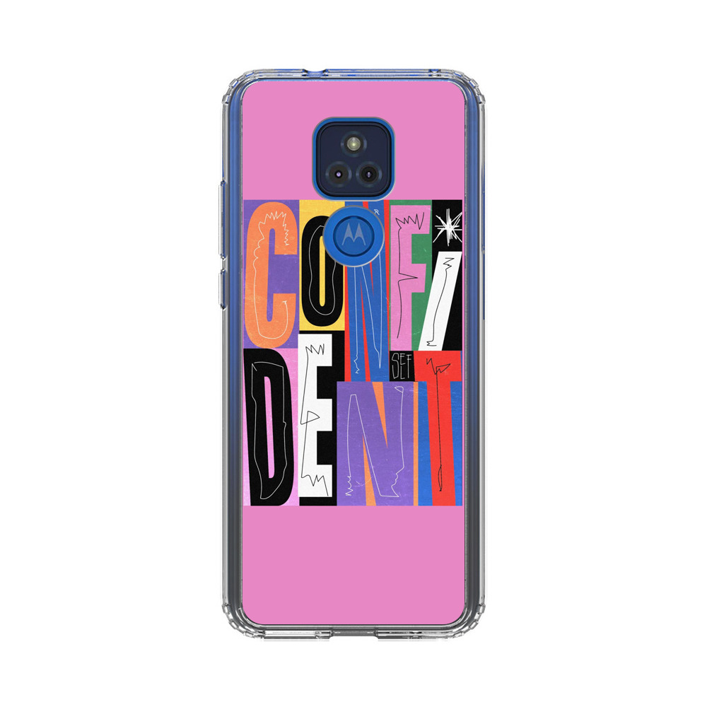 Confident Bold Colorful Typography Motorola Moto G Play (2021) Case