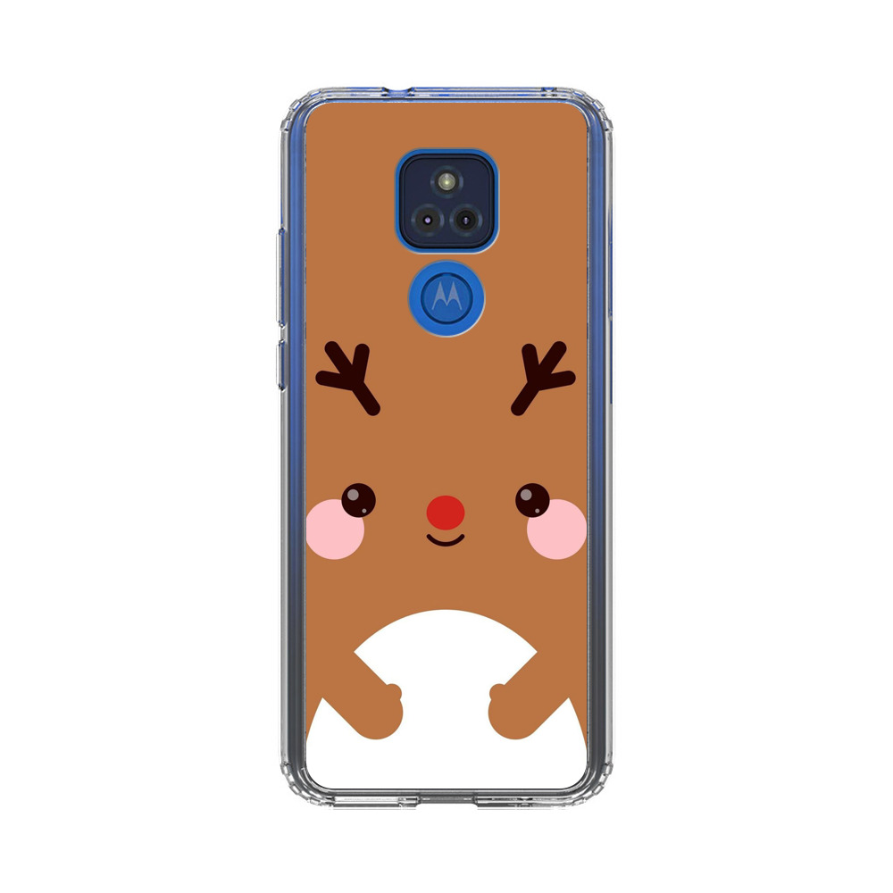 Cute Minimalist Reindeer Cartoon Motorola Moto G Play (2021) Case