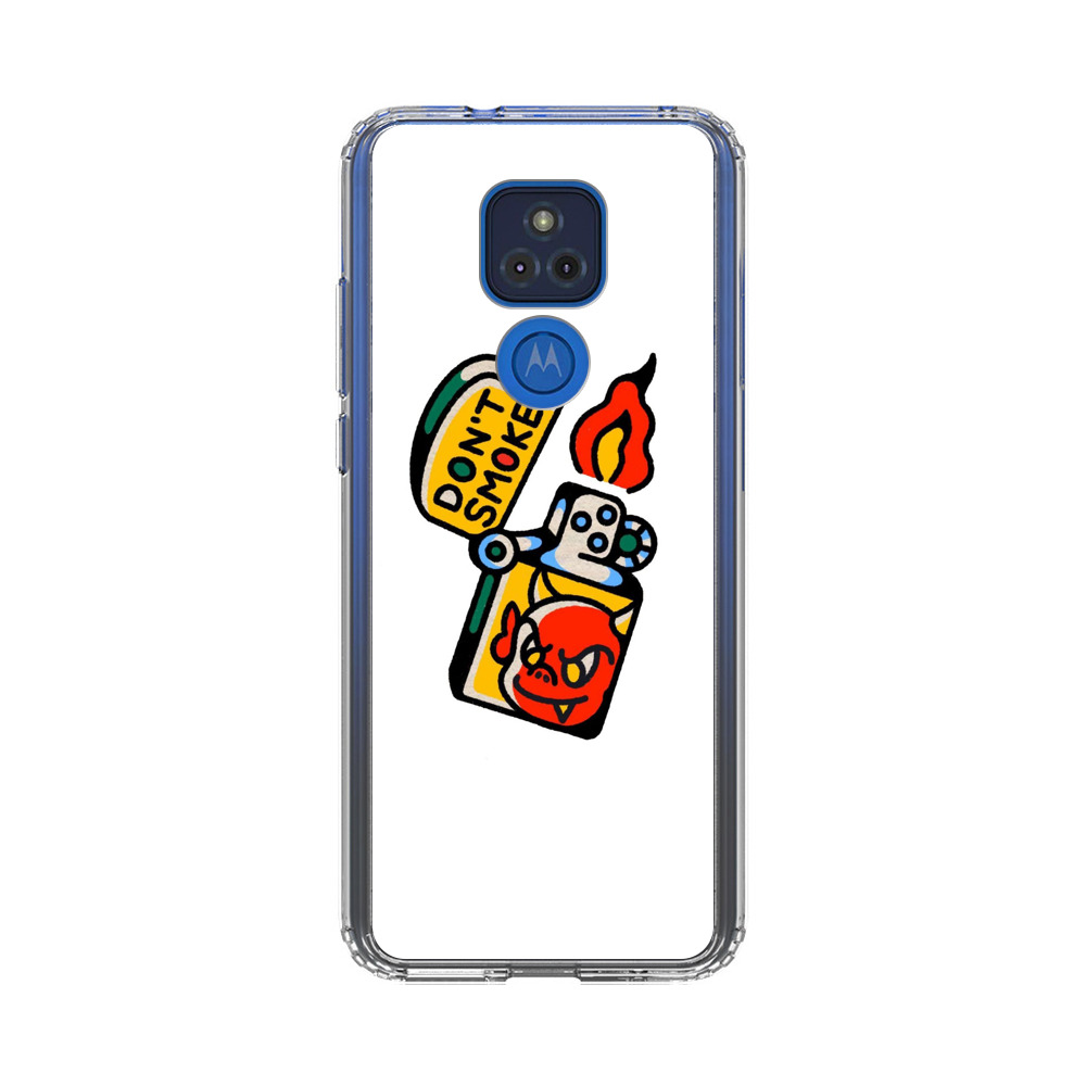Don't Smoke Vintage Lighter with Devil Face Motorola Moto G Play (2021) Case