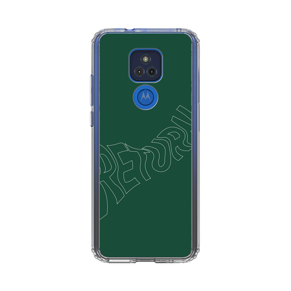 Minimalist Green Wavy Return Text Motorola Moto G Play (2021) Case