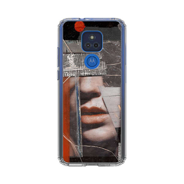 Abstract Collage Close Up Face Motorola Moto G Play (2021) Case