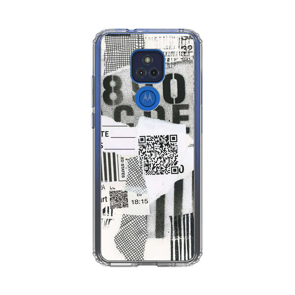 Abstract Collage Torn Paper Barcodes Motorola Moto G Play (2021) Case
