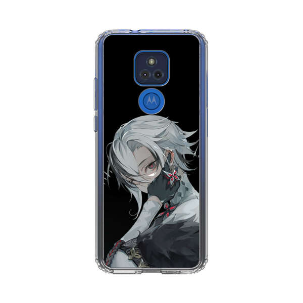 Anime Character with Silver Hair and Dark Feathers Motorola Moto G Play (2021) Case